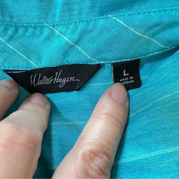 Men’s LG ~ Walter Hagen Light Blue ~ Golf Polo Tee - Picture 5 of 10